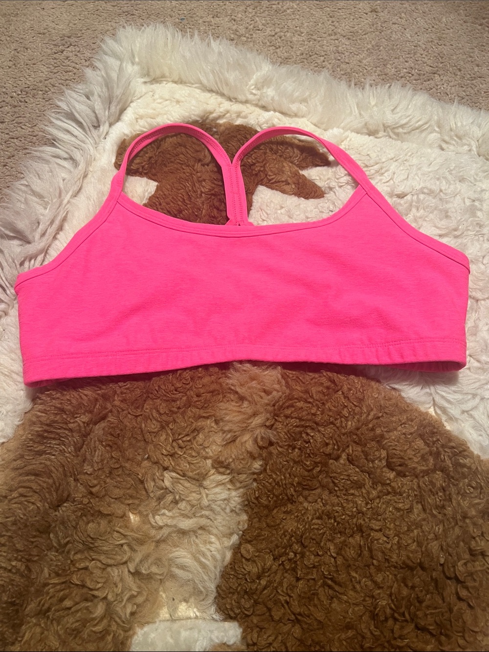 Beyond Yoga Slim Racerback Bra Pink size xl